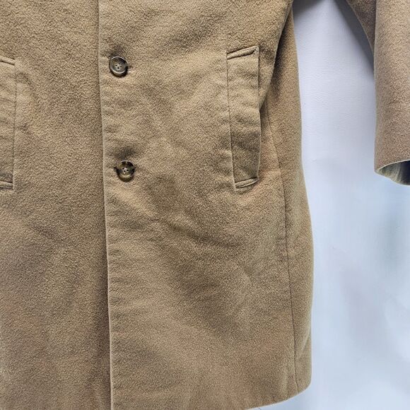 Michael Kors Wool Cashmere Coat 42L | Camel | Burgundy Lining | Used - Picture 11 of 16